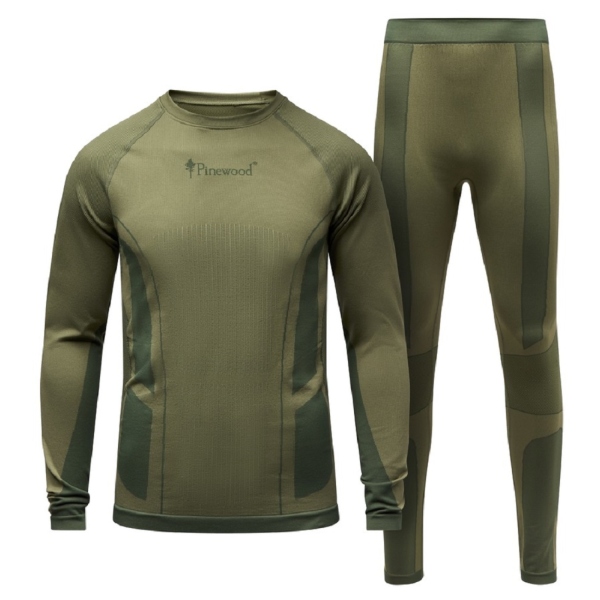 Pinewood 5608 Seamless Function Base Layer Set Herren Olive Green (770) M-L