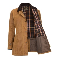 Walker and Hawkes Damen Wachsjacke Victoria – Beige 36