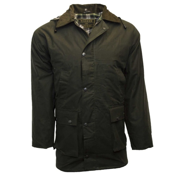 Walker and Hawkes Wachsjacke Benson olive L