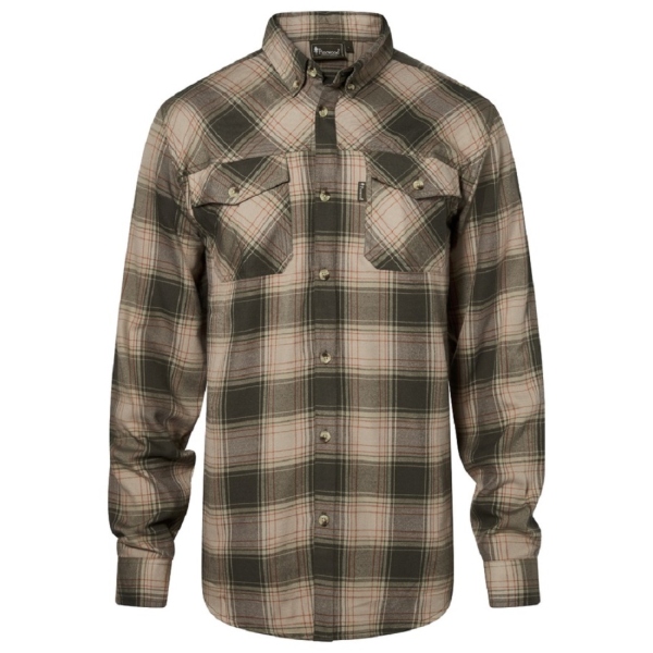 Pinewood 5370 Finnveden Forest Flanell Hemd Olive/D.Green (151)