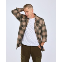 Pinewood 5370 Finnveden Forest Flanell Hemd Olive/D.Green (151)