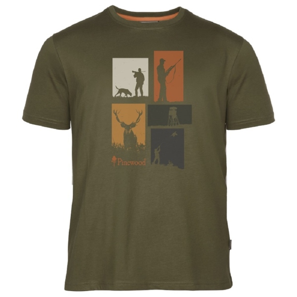 Pinewood 5476 Hunting T-Shirt Olive Melange (148)