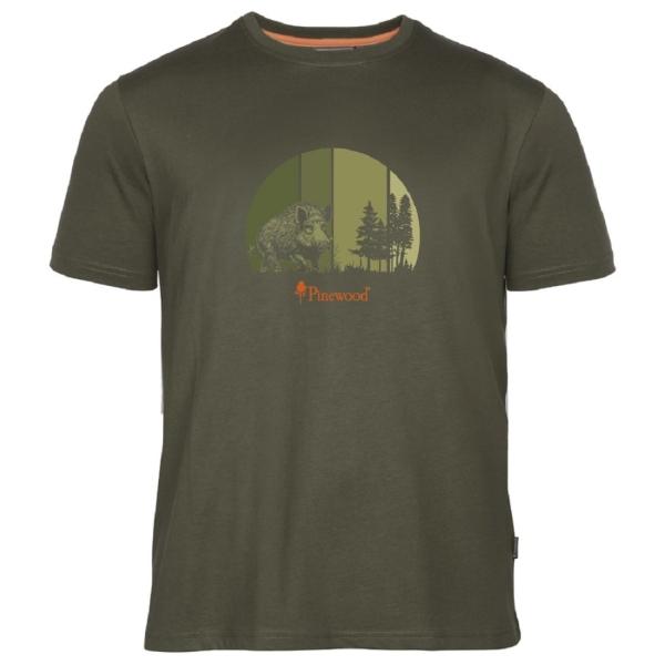 Pinewood 5467 Wild Boar T-Shirt Olive (107) M