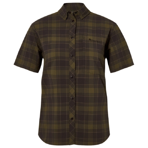Pinewood 3121 Abisko Wanderbluse Damen Kurzarm D.Olive/D.Sandstone (778)