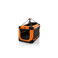 Maelson Soft Kennel faltbare Hundebox -Neon Orange- M 82 - (82 x 59 x 59 cm)
