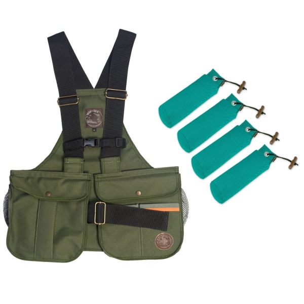 Mystique Dummyweste Trainer Khaki + 4x Dummy 500g Set M grün