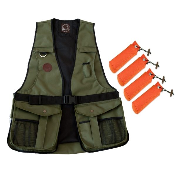 Mystique Dummyweste Profi Khaki + 4x Dummy 500g Set M orange
