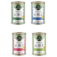 Pauls Beute Schlemmertopf Set 4x400g Nassfutter Hund Ente...