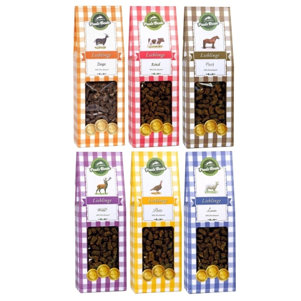 Pauls Beute Lieblinge Hunde-Snacks Set – alle Sorten 6x175 g