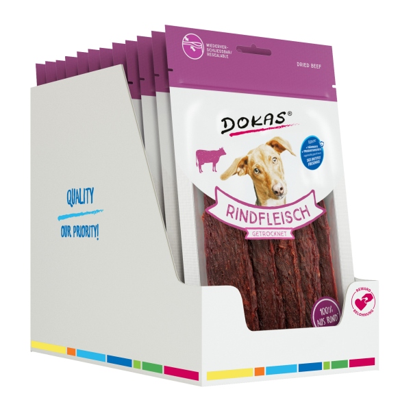 DOKAS - Rindfleisch getrocknet 12er Pack (12 x 70g)