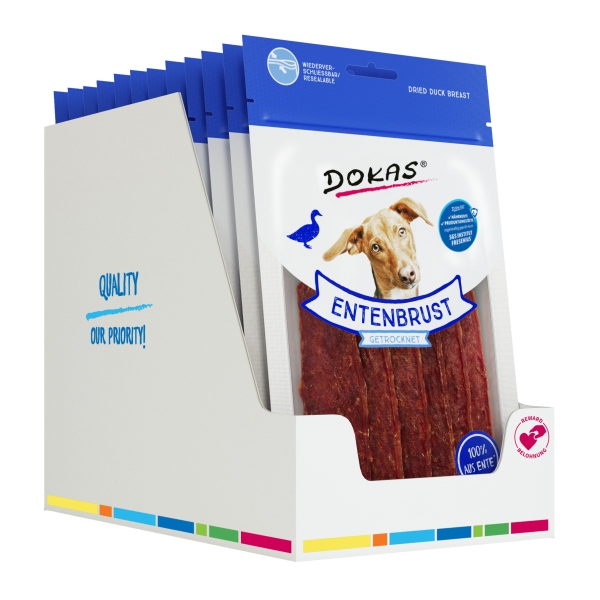 DOKAS - Entenbrust getrocknet 12er Pack (12 x 70g)