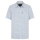 Walker and Hawkes Herren Hemd Kurzarm Burton Blau