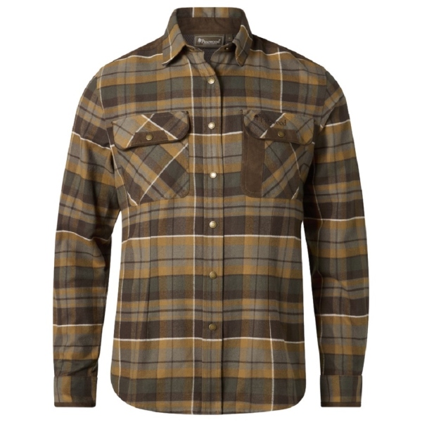 Pinewood 3428 Prestwick Hemd Damen D.Brown/D.Sandstone (280)