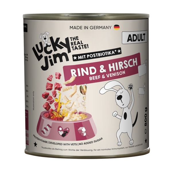 Lucky Jim Classic Adult Rind & Hirsch 800g