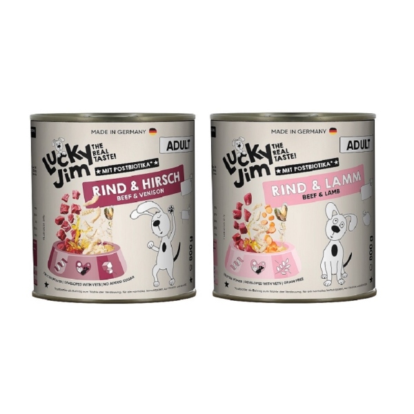 Lucky Jim Adult Rind Lamm & Hirsch 12 x 800g