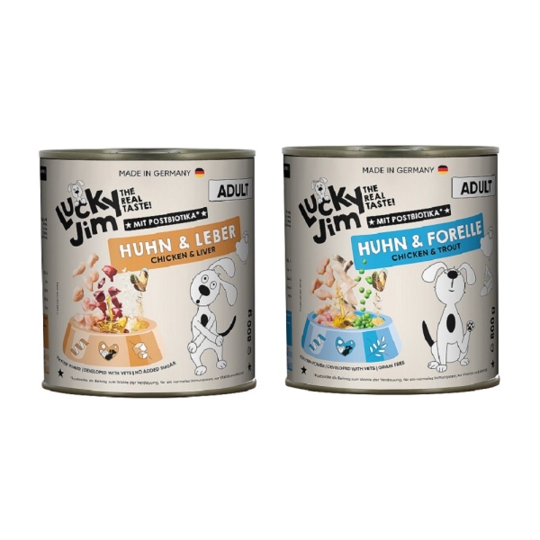 Lucky Jim Adult Huhn Leber & Forelle 12 x 800g
