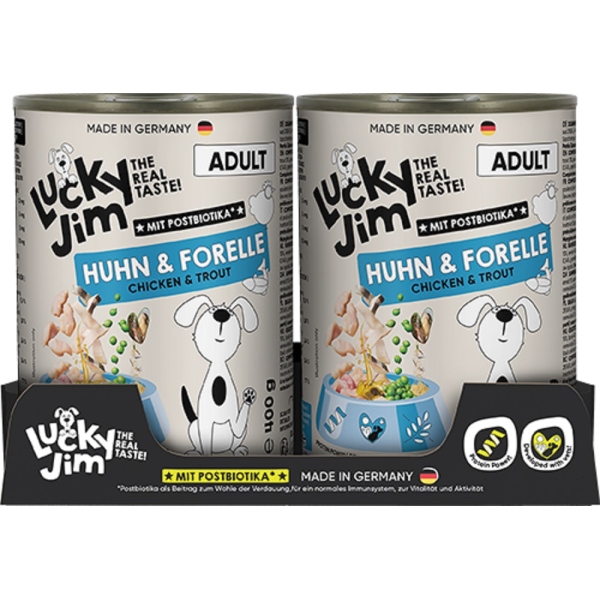 Lucky Jim Classic Adult Huhn & Forelle 6 x 400g