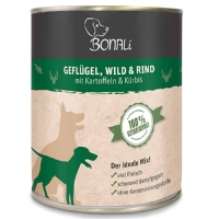 Bonali Nassfutter Geflügel, Wild & Rind 800g