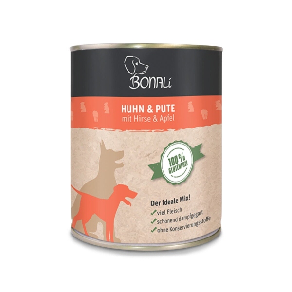 Bonali Nassfutter Huhn & Pute 6x800g