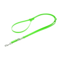 Mystique Biothane verstellbare Leine vernäht beta neon grün 250cm 13mm