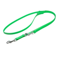 Mystique Biothane verstellbare Leine vernäht beta neon grün 200cm 16mm